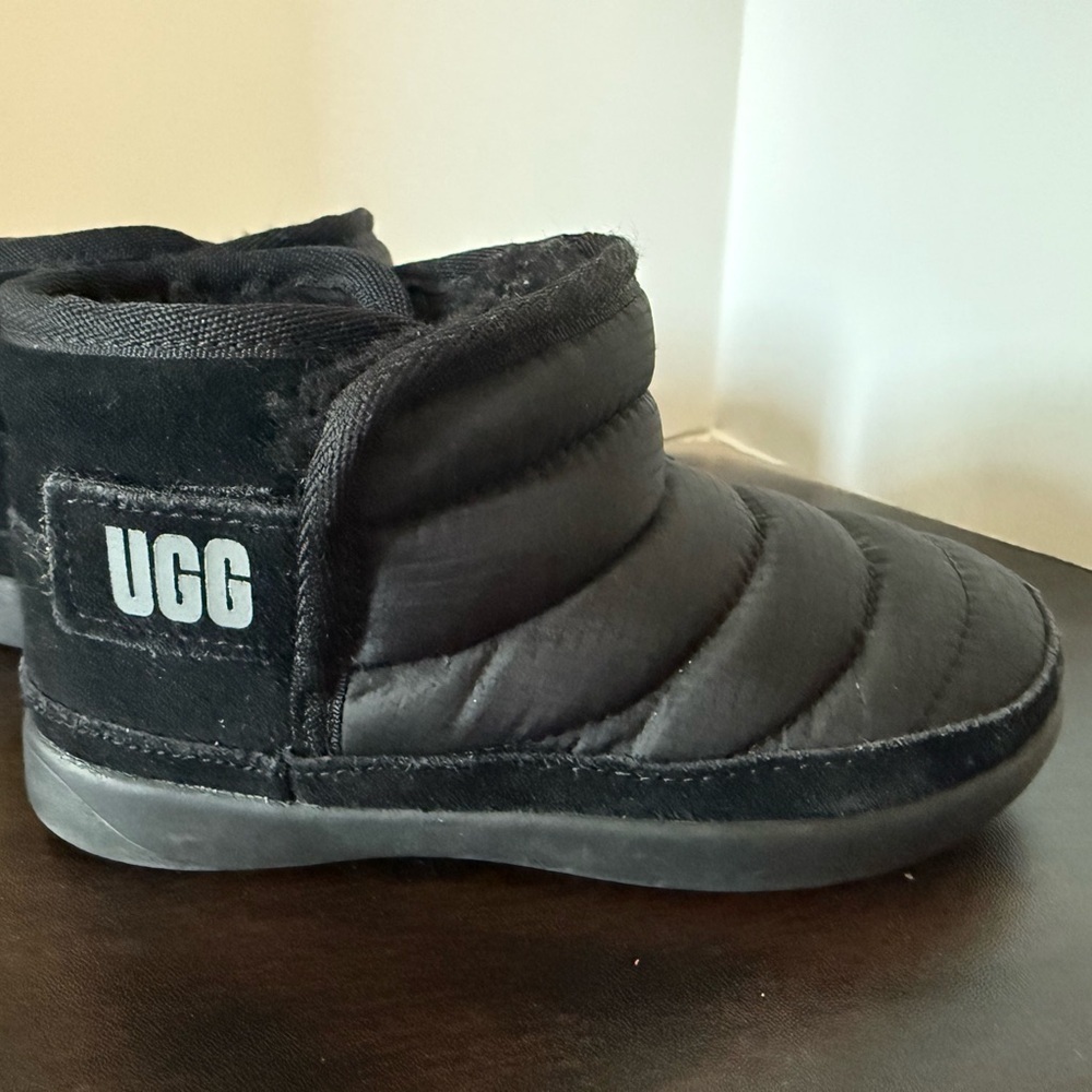 UGG Black Quilted Slip-On Shoes